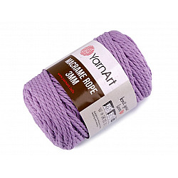 Fir de tricotat / croșetat Macrame Rope, 3 mm, 250 g - mov liliachiu
