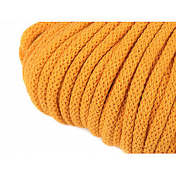 Șnur gros bumbac, Ø5 mm (pachet 10 m) - portocaliu galbui