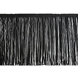 Chainette fringe 20 cm - Black (1 Meter)