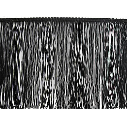 Chainette fringe 27-29 cm double - Black (1 Meter)