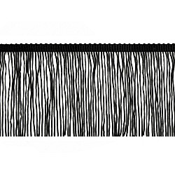 Fringe trim width 12.5 cm - Black (1 Meter)