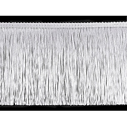 Fringe - shiny, dense, width 15.5 cm - White (1 Meter)