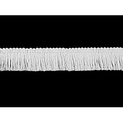 Cotton fringes width 25 mm - White (1 Meter)