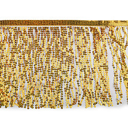 Fringe with holographic sequins, width 30 cm - Gold (1 Meter)