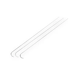Curved beading needles - Nickel (3 Pieces)