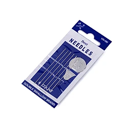 Beading needles + needle threader - Nickel (1 Card)