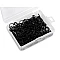 Safety pins in a box, length 22 mm - Black (1 Box)