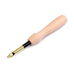 Hollow embroidery needle with wooden handle ø3.5 mm, ø5 mm - Natural light (1 Piece)