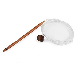 Bamboo hook for tunisian crochet - Bamboo dark (1 Piece)
