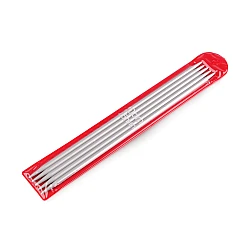 Aluminum sock knitting needles no. 2; 2.5; 3; 3.5; 4; 4.5; 5 - Nickel (1 Set)