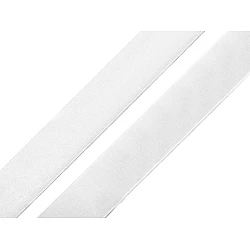 Adhesive hook and loop fastener, width 20 mm - White (25 Meters)