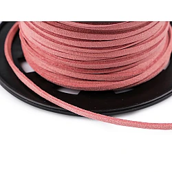 Flat imitation leather cord / string, width 3 mm - Powder (30 Meters)