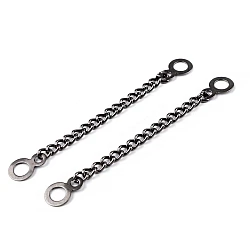 Metal coat hanging loop / chain - Black nickel (20 Pieces)