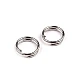 Double split ring ø6 mm - Platinum (20 Grams)