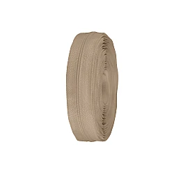Continuous nylon zipper no 3, for asic type sliders - Natural brown (25 Meters)