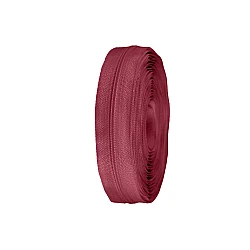 Continuous nylon zipper no 3, for asic type sliders - Bordeaux (25 Meters)