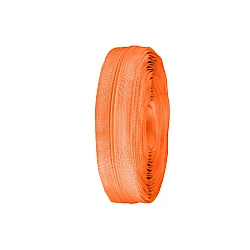 Continuous nylon zipper no 3, for asic type sliders - Orange (25 Meters)