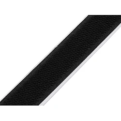 Self-adhesive fastener / tape, only hook, width 20 mm - Black (25 Meters)