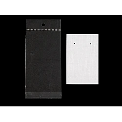 Earring display hang card with sachet 50x80 mm - Pearlwhite (100 Sets)