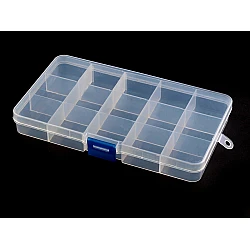 Plastic beads box 10x17x2.2 cm - Transparent (1 Piece)