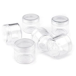 Clear plastic jar 3.2x3.8 cm with screw lid - Transparent (12 Pieces)