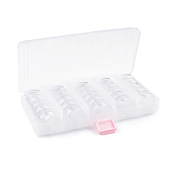 Plastic beads box 9x19x3.5 cm - Transparent (1 Piece)