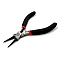 Round nose jewelry pliers 125 mm - Black (12 Pieces)