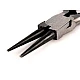 Round nose jewelry pliers 125 mm - Black (12 Pieces)