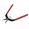 Narrow flat nose pliers steel 160 mm with return spring - Dark red (1 Piece)