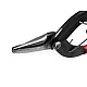 Narrow flat nose pliers steel 160 mm with return spring - Dark red (1 Piece)