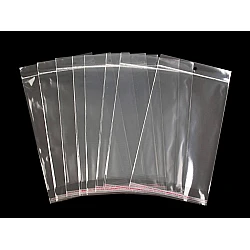 Clear plastic adhesive seal bags w/ hang hole 17x25.5 - 26 cm - Transparent (100 Pieces)