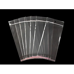 Clear plastic self-adhesive seal bags w/ hang hole 11x20 cm - Transparent (100 Pieces)