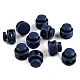 Round 2-hole cord lock stopper toggles 13x15 mm - Black (10 Pieces)
