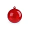 Clear plastic ball ornament ø6 cm - Red (12 Pieces)