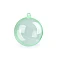 Clear plastic ball ornament ø6 cm - Green light (12 Pieces)