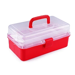 Plastic storage organizer 20x33x15 cm - Red (1 Piece)
