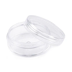 Clear plastic jar 5x2 cm with screw lid - Transparent (6 Pieces)