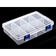Plastic beads box 13.5x20x4.6 cm - Transparent (1 Piece)