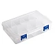 Plastic beads box 13.5x20x4.6 cm - Transparent (1 Piece)
