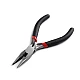 Chain nose cutting pliers with teeth 125 mm - Black (12 Pieces)