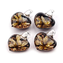 Glass pendant heart 21x21 mm - Vanilla ice (1 Piece)