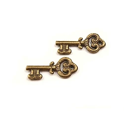 Charm pendant key 9x20 mm - Vintage brass (10 Pieces)