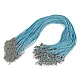 Braided necklace cord with  lobster clasp length 45 cm - Lightgrey (10 Pieces)