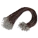 Braided necklace cord with  lobster clasp length 45 cm - Lightgrey (10 Pieces)