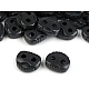 Large 2-hole cord lock stopper toggles 20x20 mm - Black (10 Pieces)