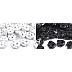 Large 2-hole cord lock stopper toggles 20x20 mm - Black (10 Pieces)