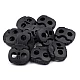 2-hole cord lock stopper toggles 20x20 mm - Black (500 Pieces)