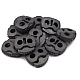 2-hole cord lock stopper toggles 20x20 mm - Black (500 Pieces)