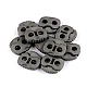 2-hole cord lock stopper toggles 20x20 mm - Black (500 Pieces)