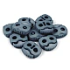 2-hole cord lock stopper toggles 20x20 mm - Black (500 Pieces)